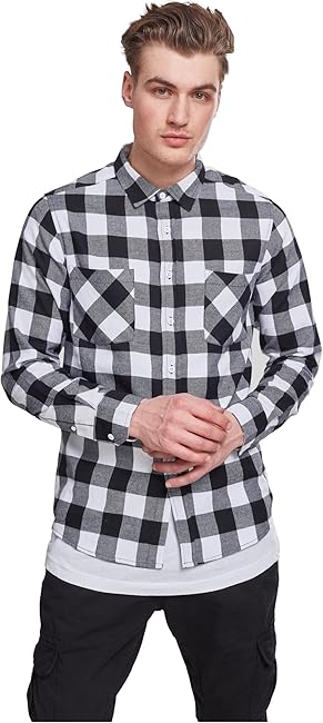 Urban Classics Camisa de Franela Hombre