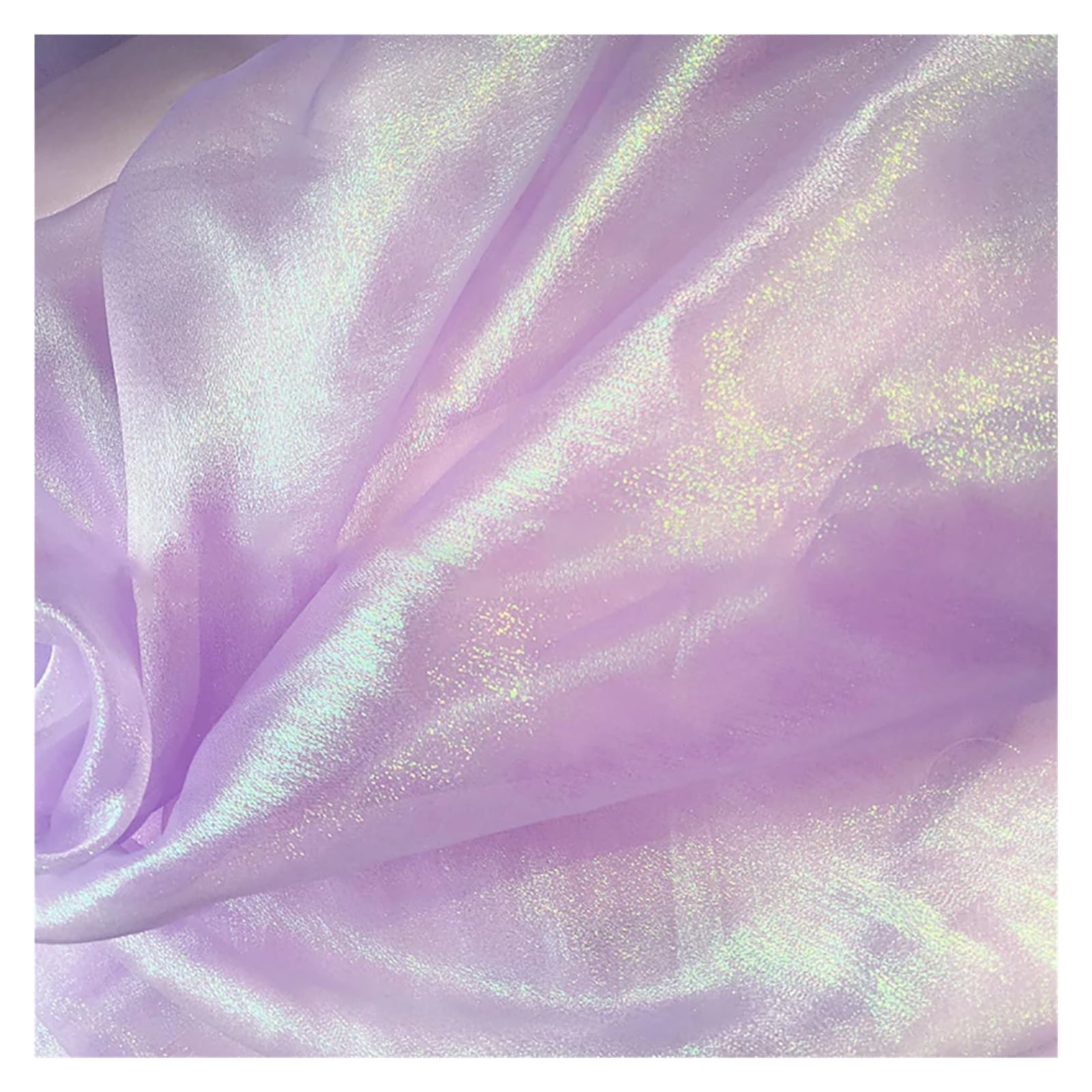 Glitter Metallic Fabric, Shiny Glitter Organza Voile Fabric Gauze 150cm x 100cm(108)
