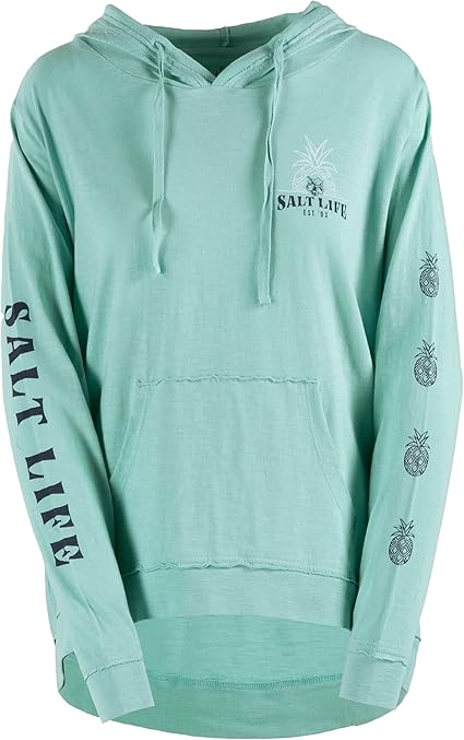 Salt Life Resort Hoodie, Sea Glass, Medium at Amazon Women