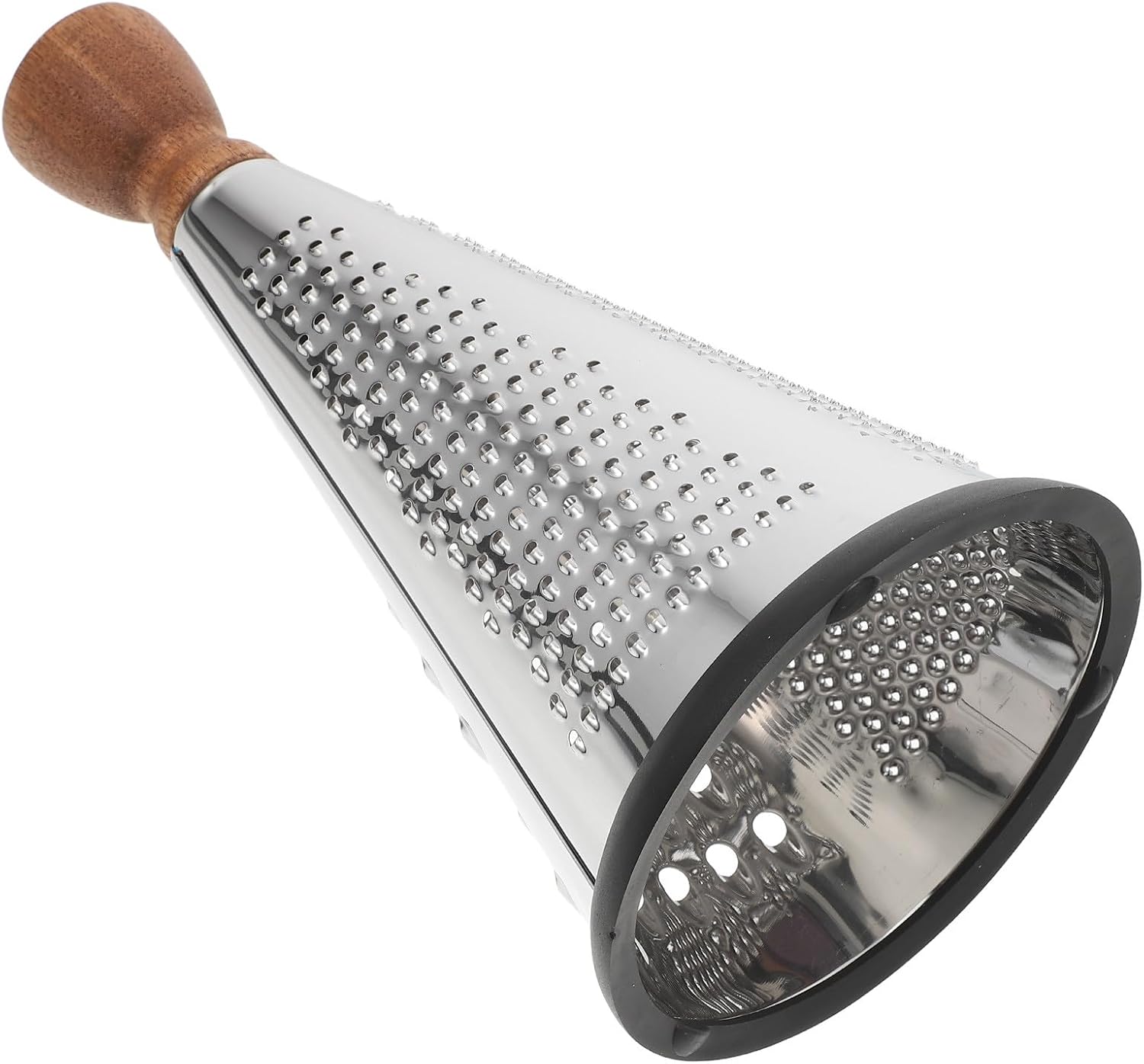 Rallador de queso de metal con mango de madera 9 pulg. miniatura 1