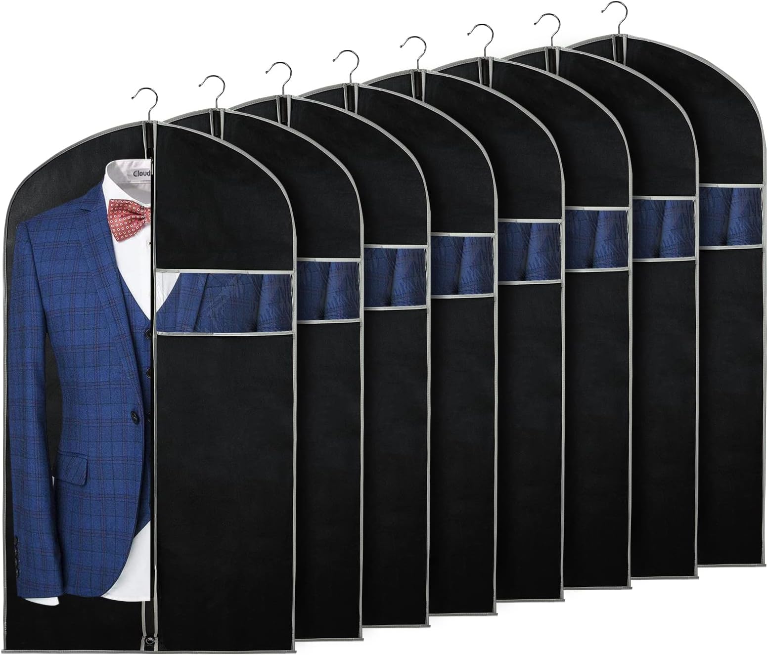 Syeeiex 40" Garment Bag, Set of 5 Suit Bag, Garment Bags