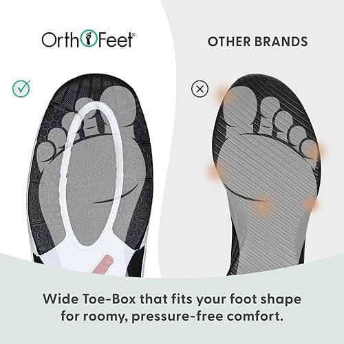 Miniatura 7 de Orthofeet - Zapatos ortopédicos con alivio probado del dolor de pies y del talón. Zapatos amplios. Los mejores tenis ortopédicos, para fascitis