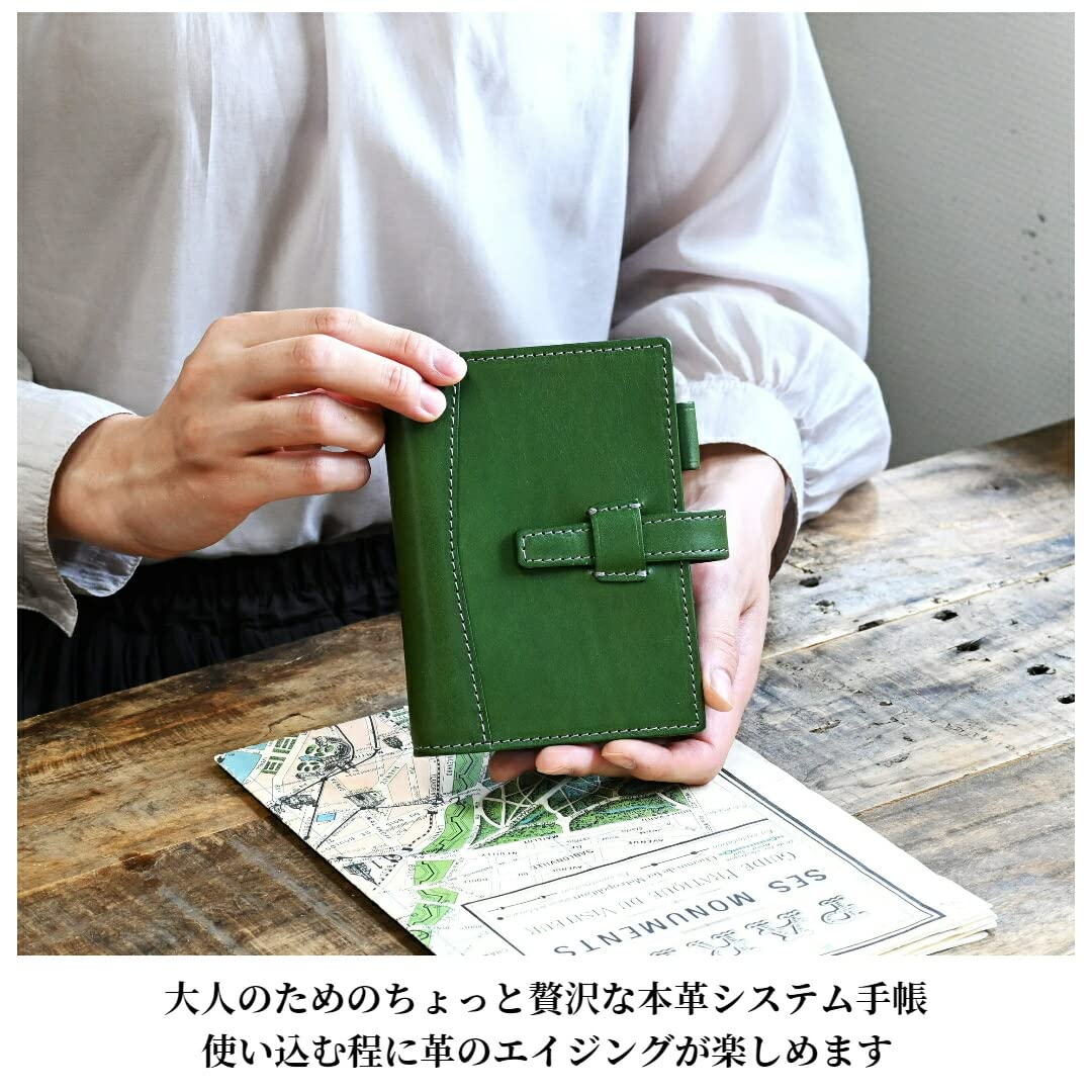 Amazon.co.jp: BlancCouture システム手帳 ミニ6 サイズ 本革 15mm