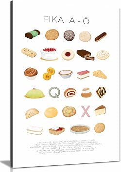 FIKA A-O Framed Canvas Print, Pictures for Home Walls, Bedroom, Living Room & Bathroom Decor 31x20cm 12x8in