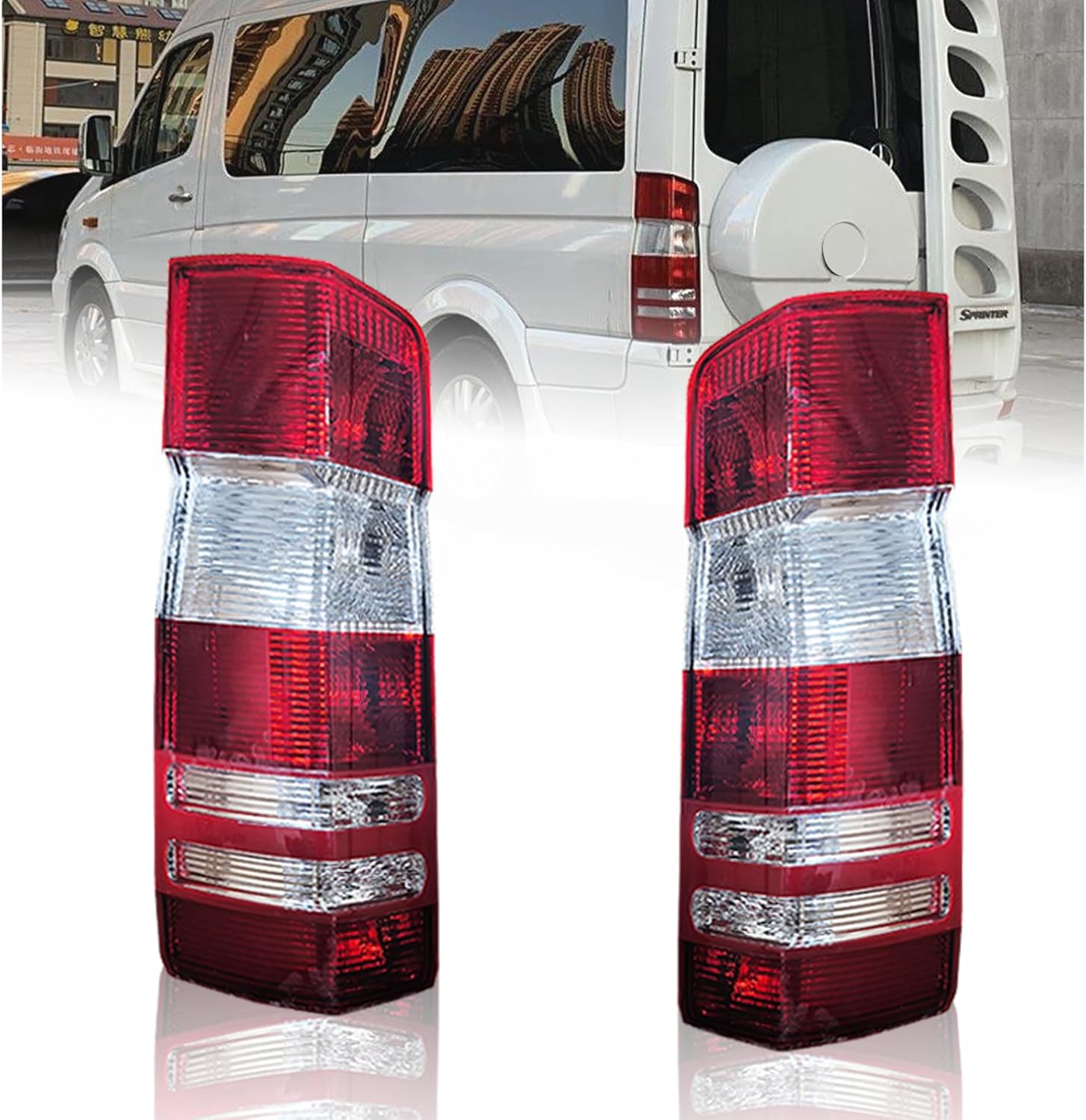 Tail Light Compatible with 2007-2018 Benz Sprinter Van Taillights Compatible with 2007-2009 Freightliner Dodge Sprinter Van Halogen Rear Lights