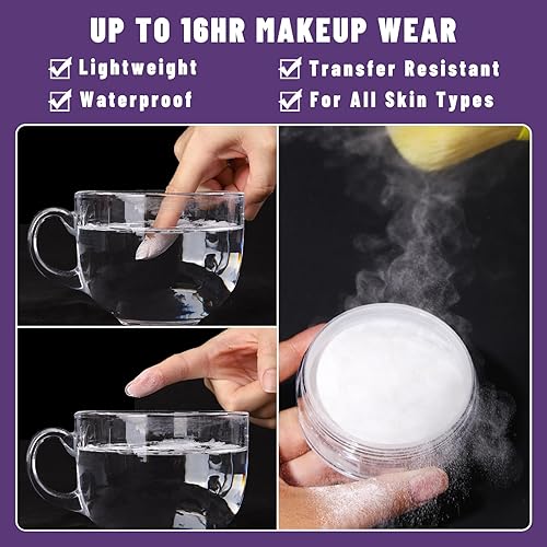 Miniatura 4 de UCANBEMAKUP Long Lasting Makeup Setting Spray Kit- 6.76 Fl oz Hydrating Matte Finish Mist Lightweight Face Make up Fixer +Translucent Loose Setting