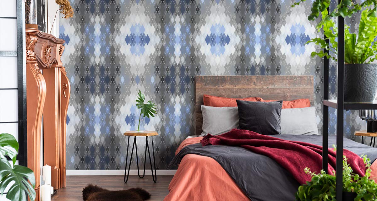 Muralo Papel Pintado en TNT Geométrico Motivo Abstracto 3D - 1000x53 cm | Fotomural fotográfico de alta definición, en tejido no tejido o autoadhesivo, colocación fácil, decoración moderna para el