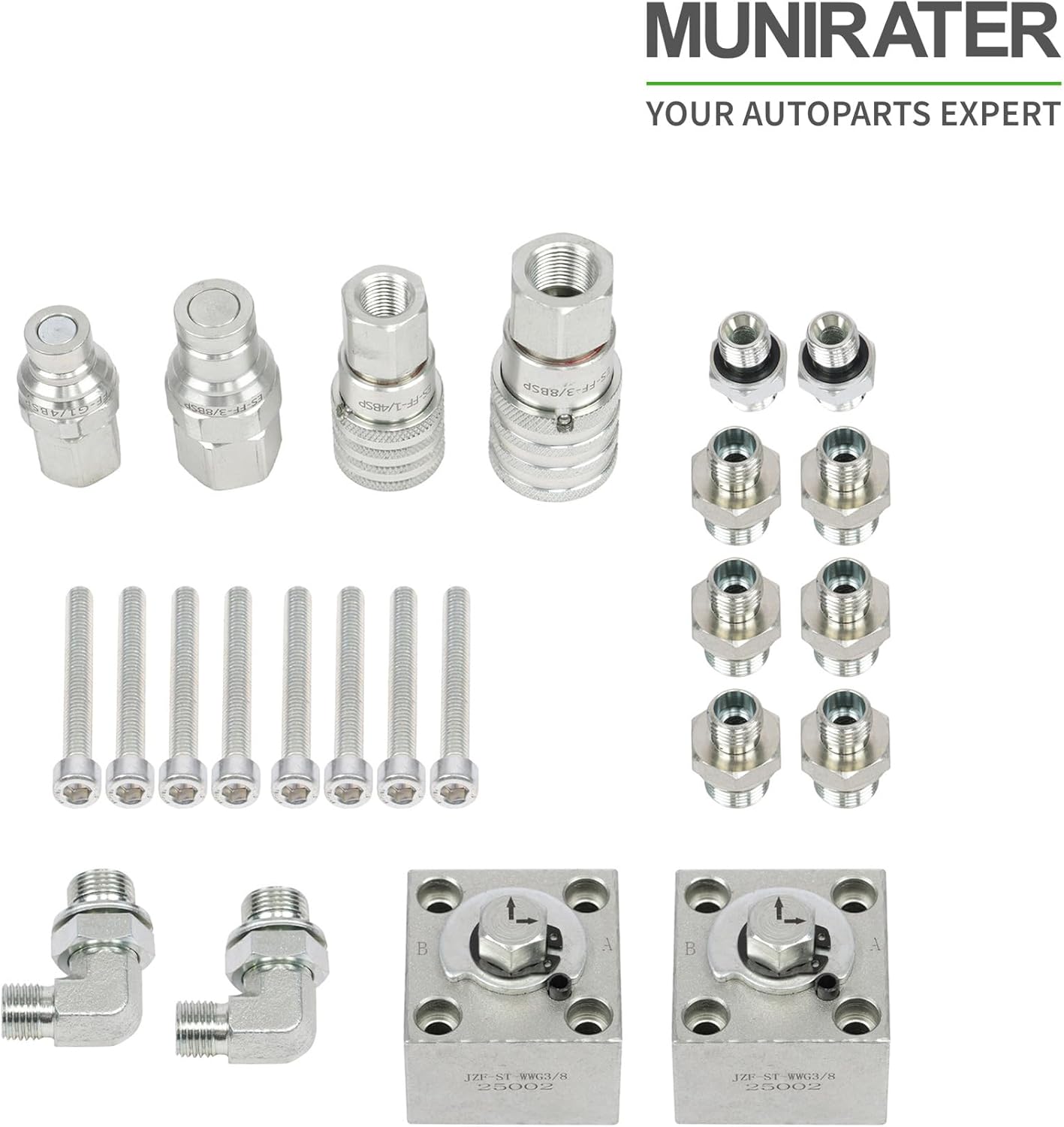 munirater Three Way Diverter Valves Kit Replacement for 1-2 Ton Mini Excavator W