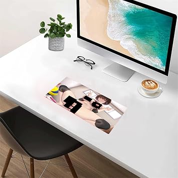 Gaming Large Sexy Anime Mouse Pad XXL Gaming Gamer PC Laptop Office PC Accessories Desk Pad Gaming Desk Sexy Butt Breasts Chest 24x12 inch