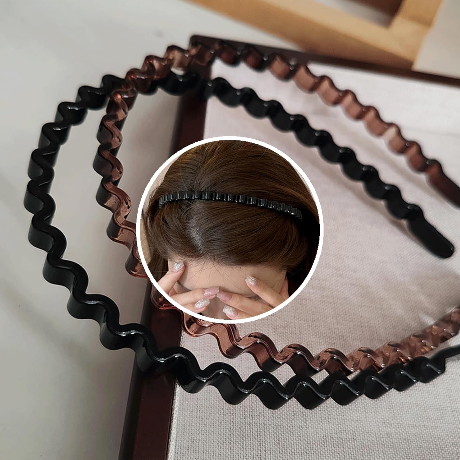 4PCS Wavy Headbands, Plastic Non-Slip Headbands for Women, Flexible Hair Comb, Stylish Hair Accessories - Image 4