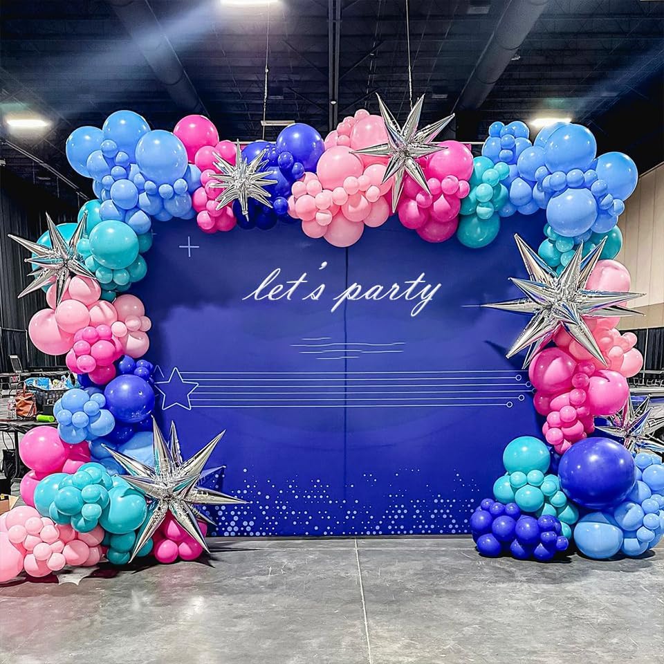 NISOCY Teal Latex Balloons Arch Kit, 102PCS 18In 12In 10In 5In Turquoise Arch Garland for Birthday Baby Shower Mermaid Unicorn Under the Sea Beach Nautical Teal Theme Party Decoration with 33ft Ribbon - Image 6