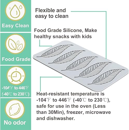Miniatura 5 de Molde de silicona 3D de hojas huecas para caramelos, moldes para hornear hojas huecas de chocolate para molde de encaje, para hornear, gomitas,
