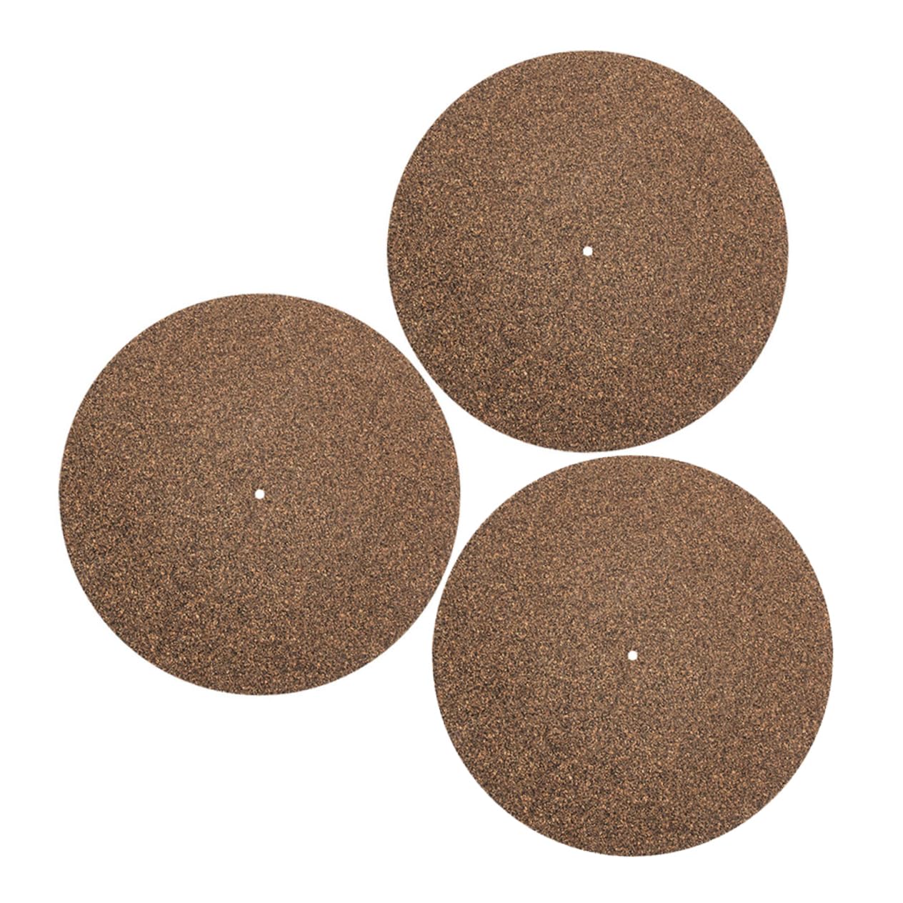 ibasenice 3pcs Cork Vinyl Record Slipmat For Turntable Turntable Platter Mat Turntable Mat Anti Static Record Player Mat Turntable Slipmat