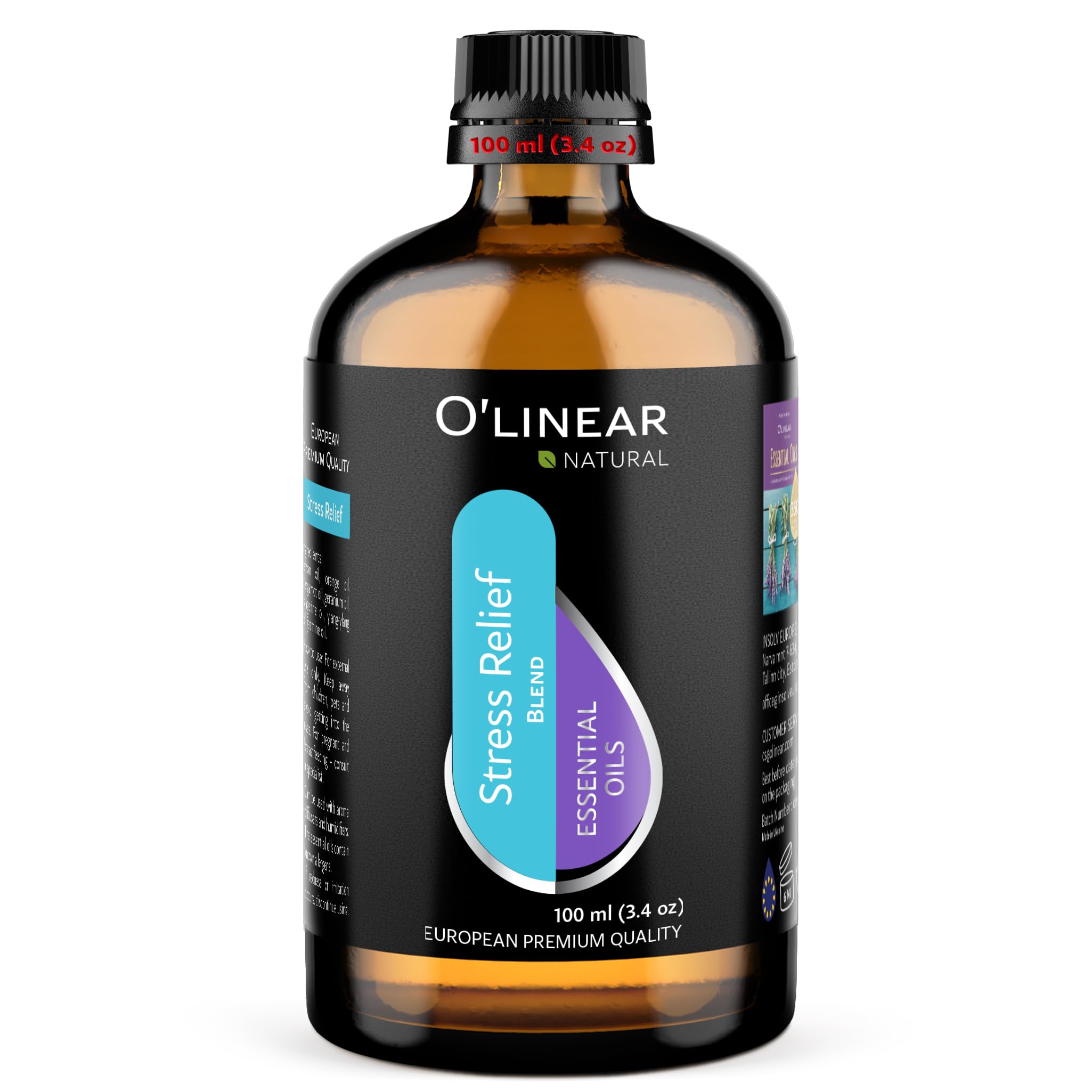 Stress Relief Essential Oil Therapeutic Grade 3.4 Oz Stress Away Blend Essential Oils, Aromatherapy Diffuser Pure Essential Oil Blend Anti Stress, Self Care Destress Gifts for Women Room Essentials