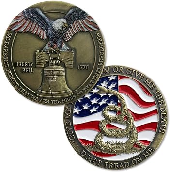 US Liberty Bell 1776 Challenge Coin - Iconic Symbol of USA Independence