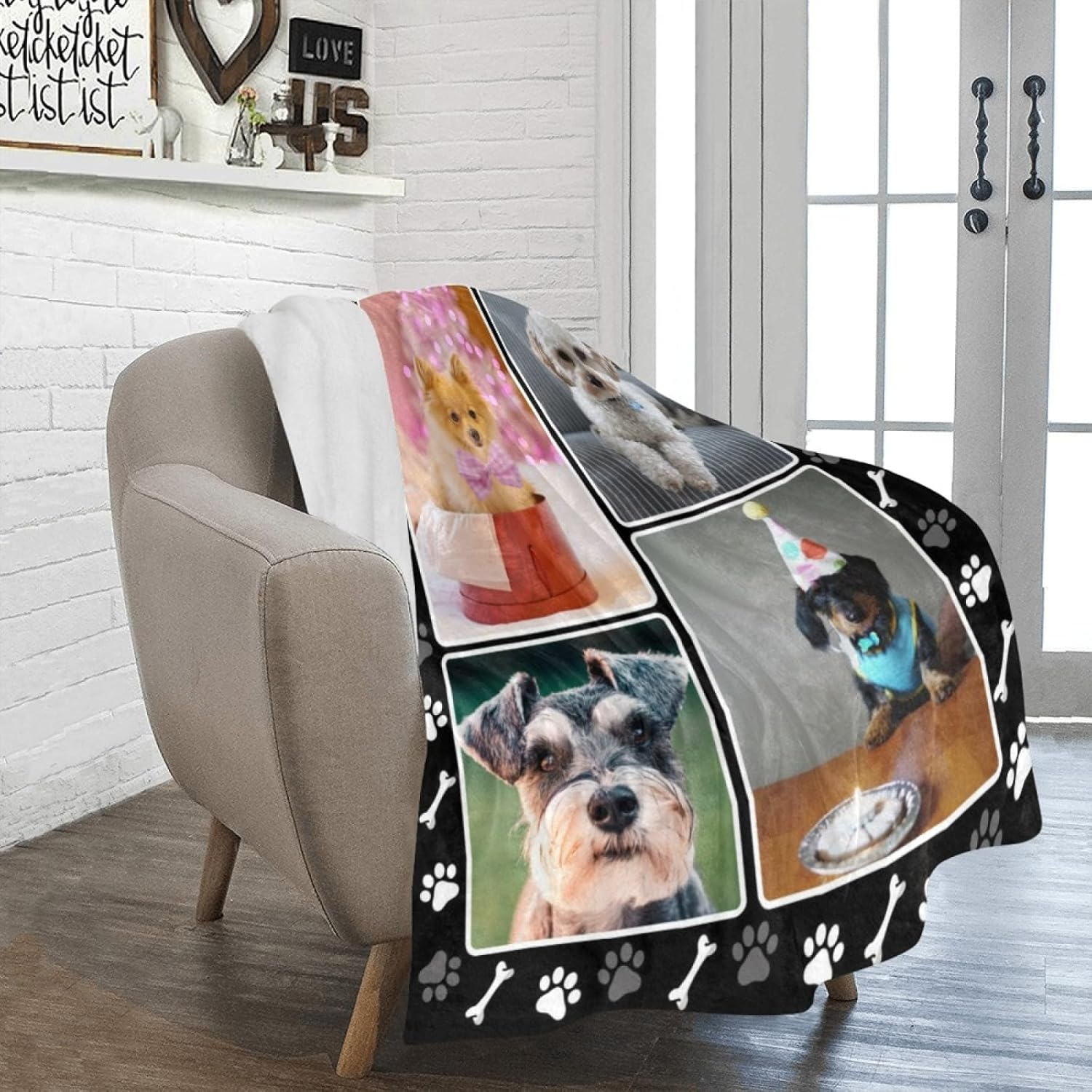 Custom Blanket for Birthday Customized Blankets with Photo Text, Personalized Flannel Blankets Using Photos of Family, Friends, Dog, Cat Or Pet, Birthday Valentines Gifts - Image 7