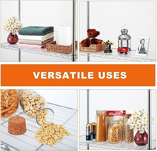 Miniatura 2 de EFINE - Estantería de 3 estantes con forros de 3 estantes, estantes de almacenamiento ajustables, organizador resistente de alambre para despensa,