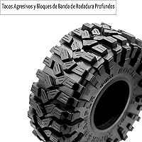 Vista 3 de OGRC - Juego de neumáticos RC de 1.9 pulgadas, neumáticos de goma RC 1/10 RC Crawler para SCX10 90046 SCX10 UTB18 TRX4 TRX6 Redcat Gen8 7VS4-10 1/10