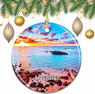 Mauritius Christmas Xmas Tree Ornament Decoration Wedding Hanging Pendant Decor City Travel Souvenir Collection