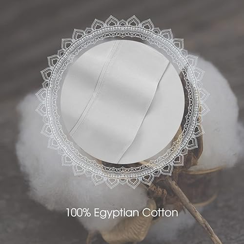 Miniatura 6 de RBS Bedding's Juego de sábanas de 4 piezas de 400 hilos EmperorWyoming King (84 x 84 pulgadas), ajuste sólido blanco de hasta 26 pulgadas de