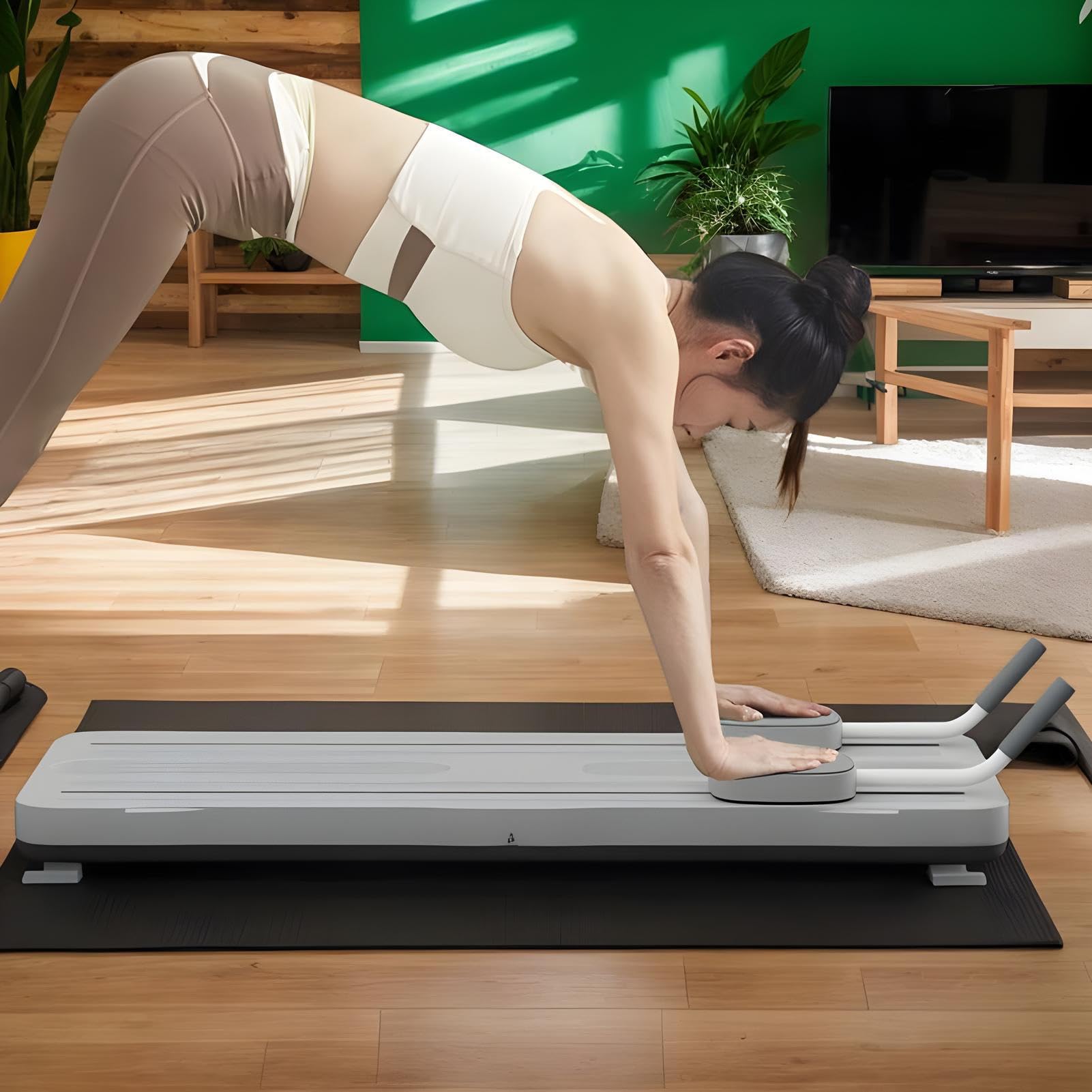 Pilates Board Pilates deska do ćwiczeń mięśni brzucha, składany sprzęt fitness do wzmocnienia rdzenia jogi i regeneracji po porodzie