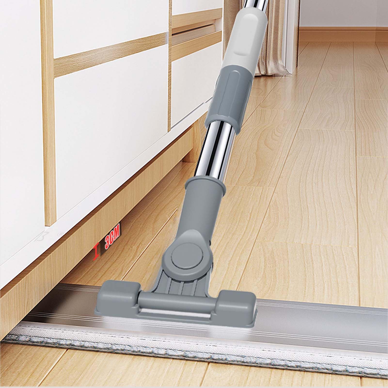 Mopa para Suelos con Paño Microfibra, Fregona Lavable Reutilizable, Limpiador De Suelos para Baldosas Laminado Y Superficies Lisas, Mopa Fregona con Mango Ajustable para Hogar