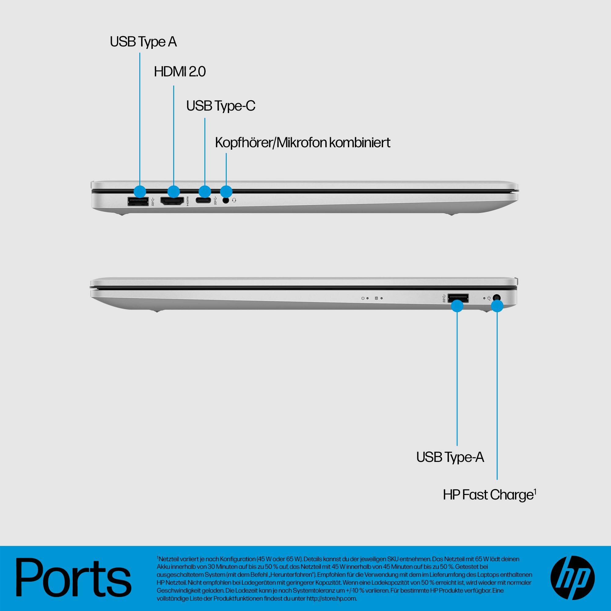 Portátil HP con pantalla FHD de 17,3 pulgadas, AMD Ryzen 7 5700U