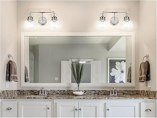 Miniatura 7 de JONATHAN Y JYL7404A Shirley - Lámpara de tocador de 17.5 pulgadas, 2 luces de metal  vidrio burbujeado, contemporánea, transicional, 2200 K, Edison