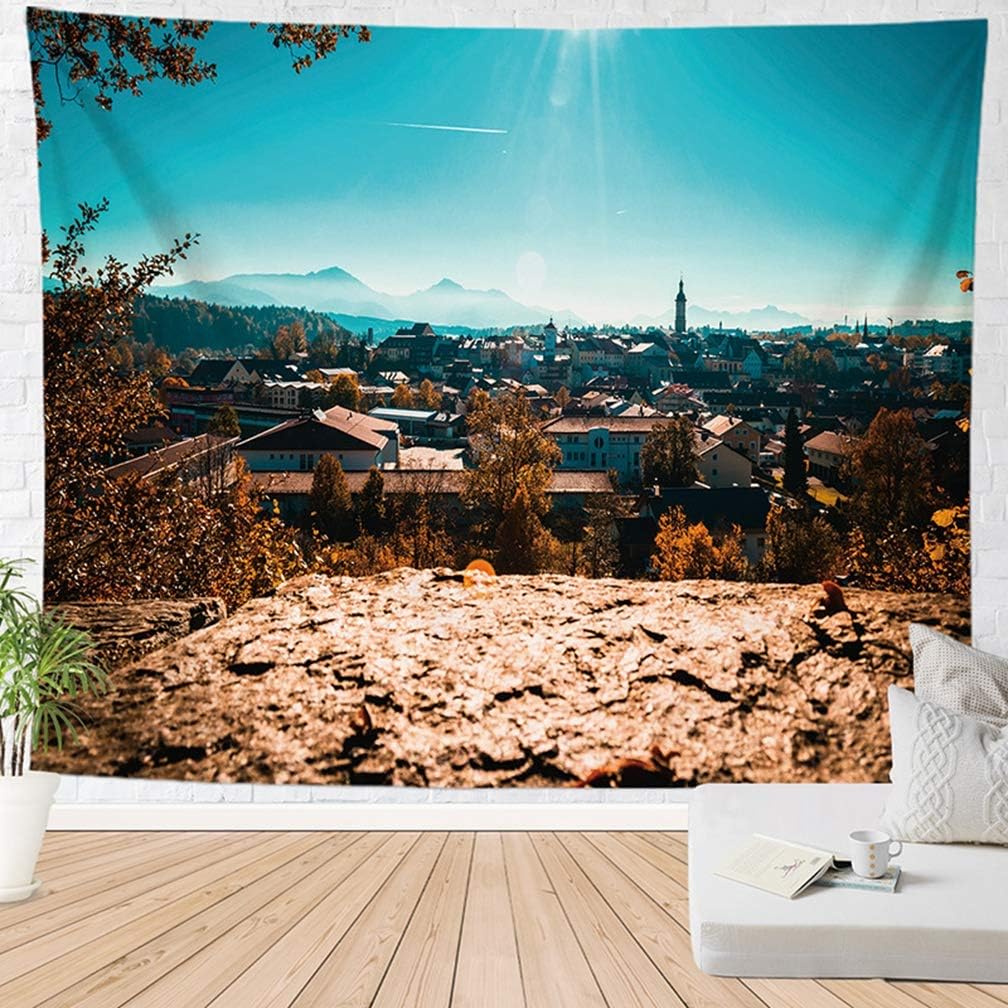 スンル タペストリー 風景画 美しい おしゃれ 大判 インテリア 装飾アート モダン 多機能 布ポスター 装飾布 自然風景 大きいサイズ お店 部屋 窓の飾り 新居祝い 個性ギフト 布製 壁掛け 150 130cm Faz Co Zm
