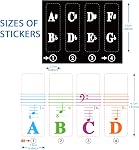 Piano Keyboard Stickers for Beginners - 88 Keys Full Set | PET Stickers with Larger Letter for 39/49/54/61/76/88 Key, Easy Install & No Residue, Ideal Gift for Piano Learners &Teachers