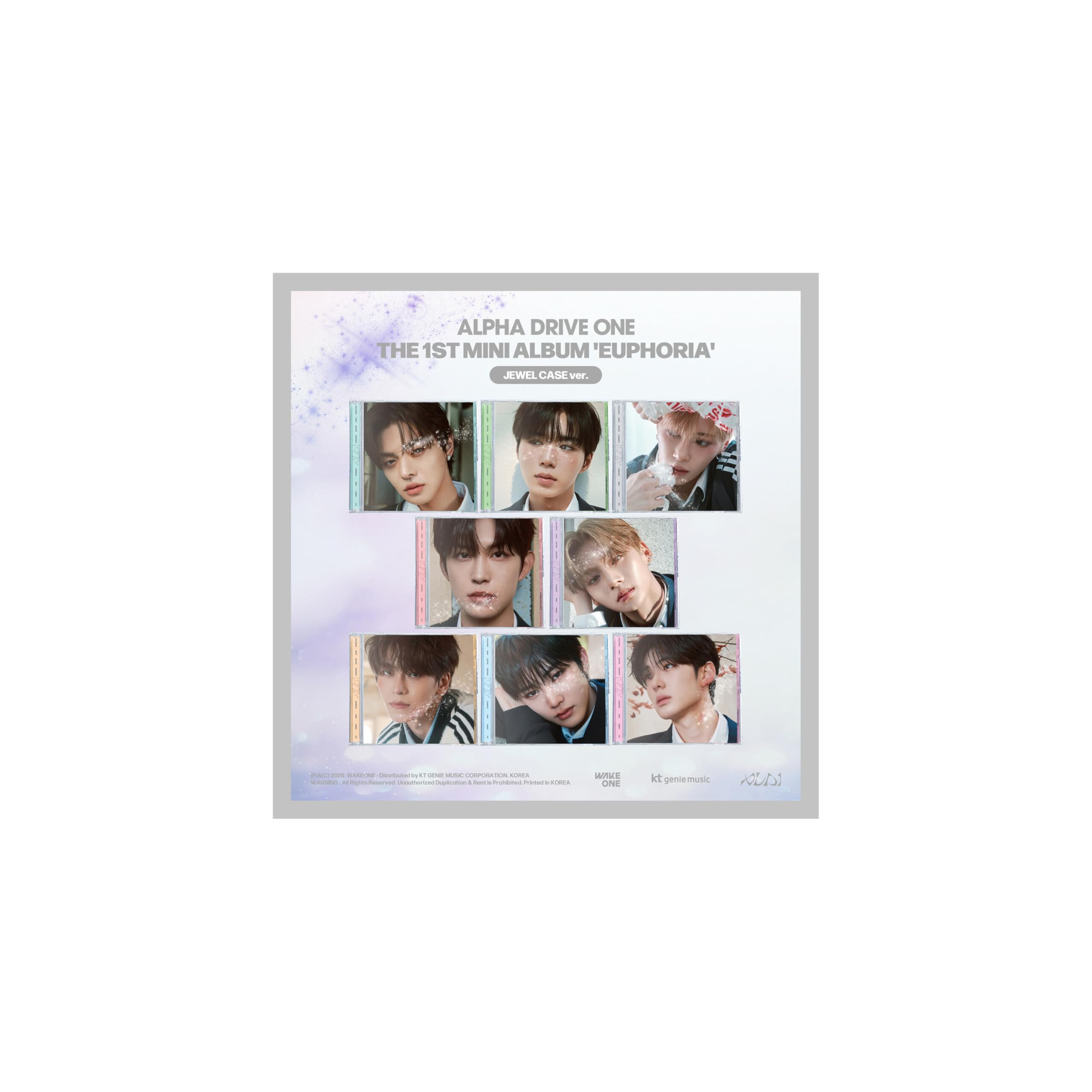 ALPHA DRIVE ONE EUPHORIA 1st Mini Album Jewel Case Random Version Case+CD+Booklet+PhotoCard+Sticker+Tracking Sealed ALD1