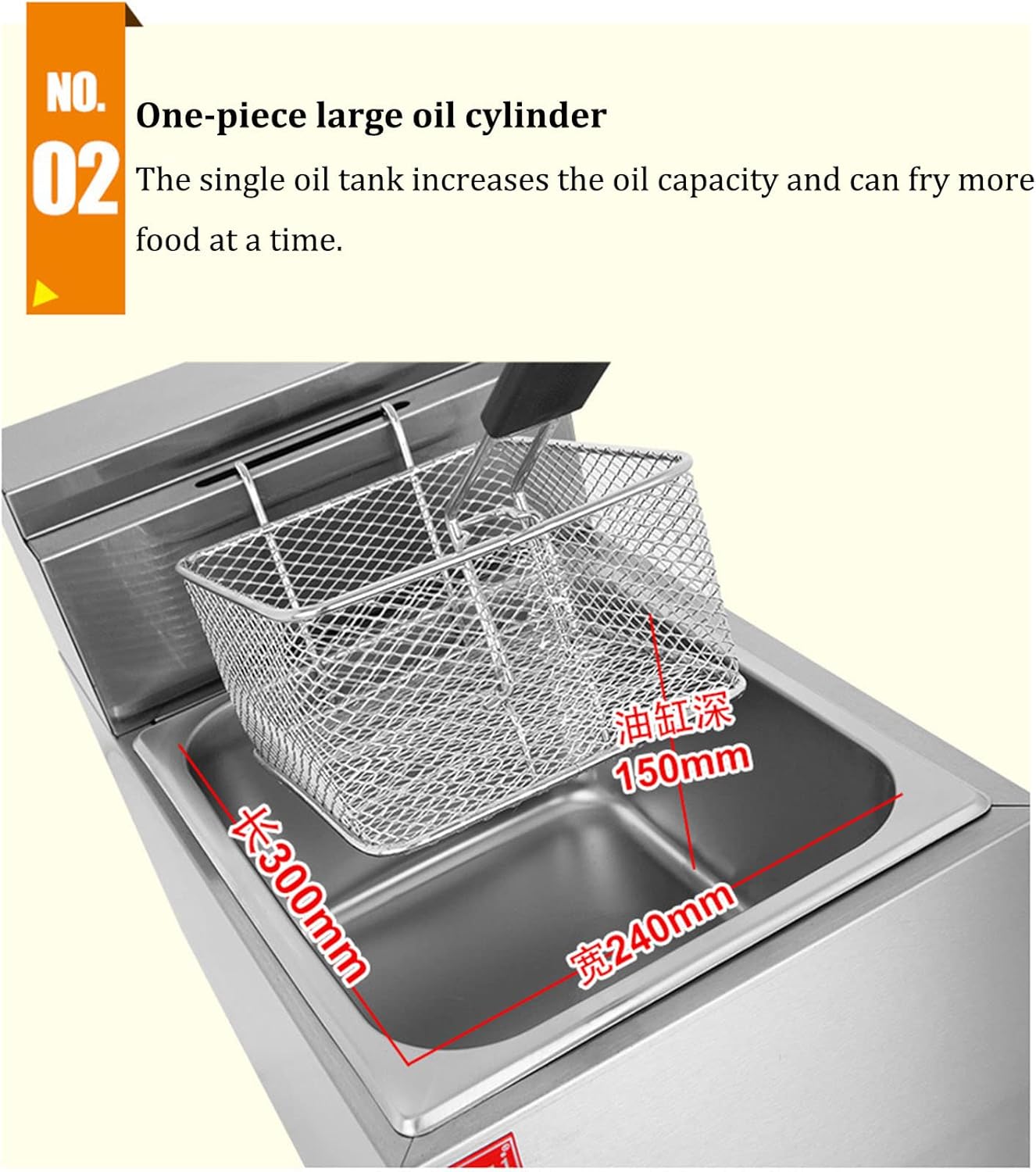Commercial Restaurant Professional Gas Fryer, Stainless Steel Tabletop Single-cylinder/double-cylinder Propane Deep, Stove Cooking Table with Frying Basket, Fried Chicken and Fish