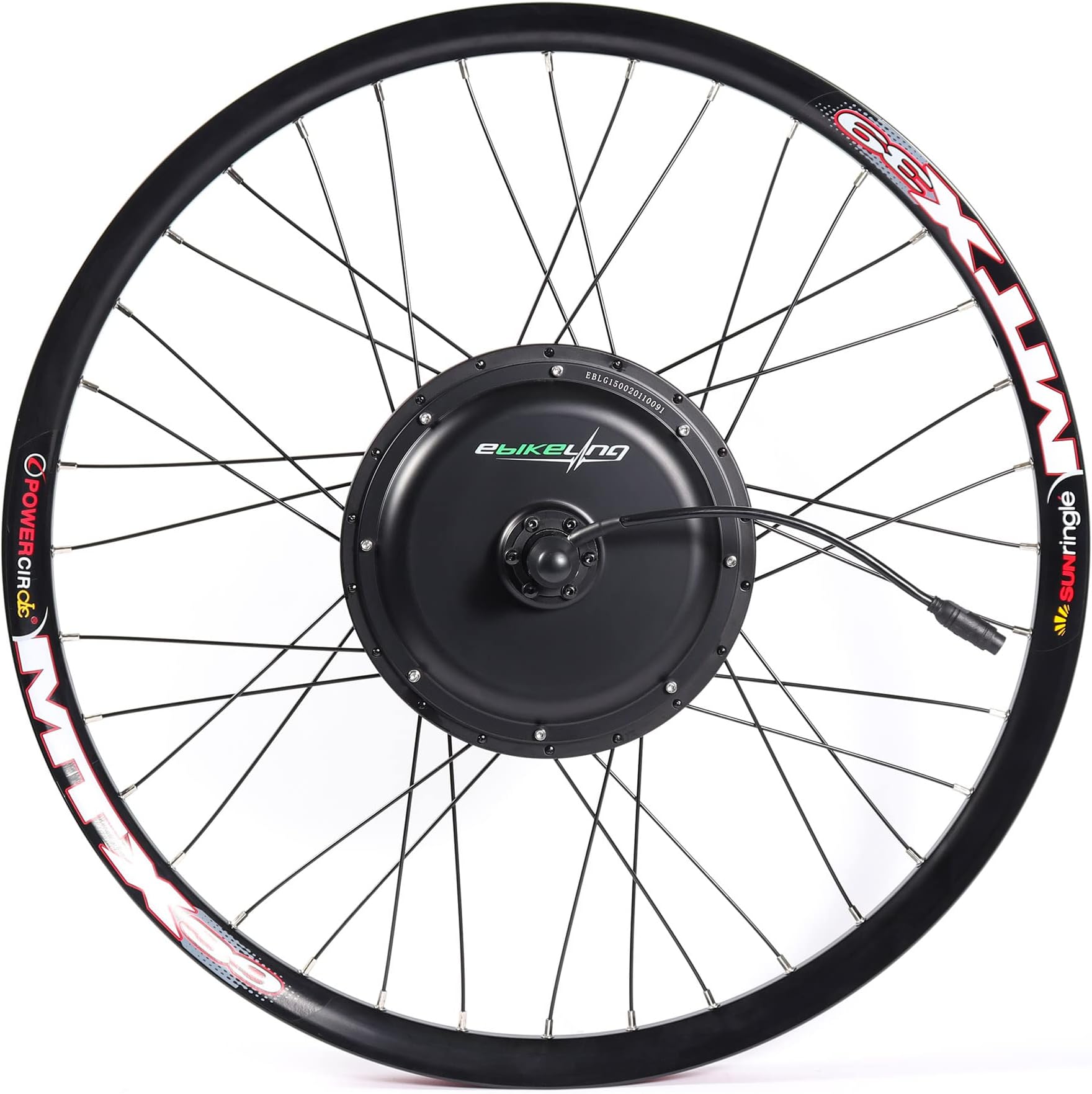 EBIKELING Waterproof Ebike Conversion Kit for Electric Bike 700C Rear Wheel Electric Bicycle Hub Motor Kit with Mountain Bike Rim 1500W 1200W 750W 500W Electric Bike Conversion Kit