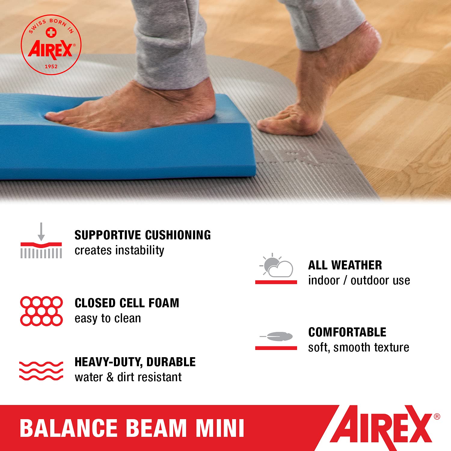 AIREX Balance-Beam Mini Bleu