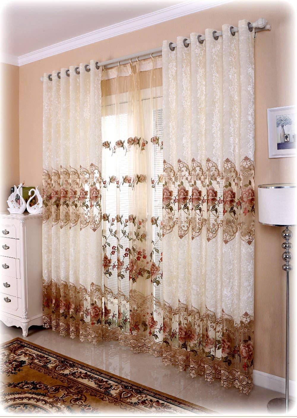Shunshan Luxury Window Curtains for Living Room Set of 2pcs Panels 60 x 84 inch