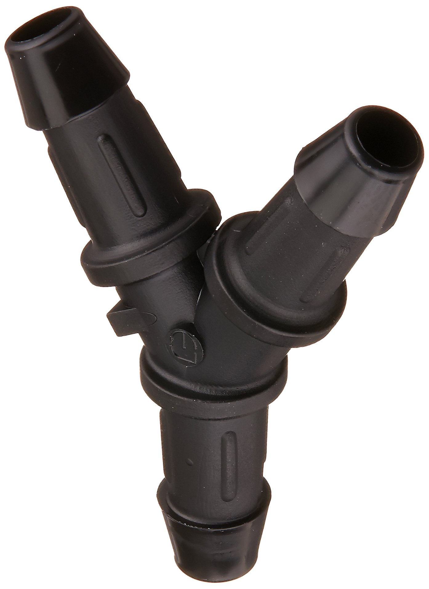 Eldon James Y0-3BN Black Nylon Equal Barbed Y-Connector, 3/16