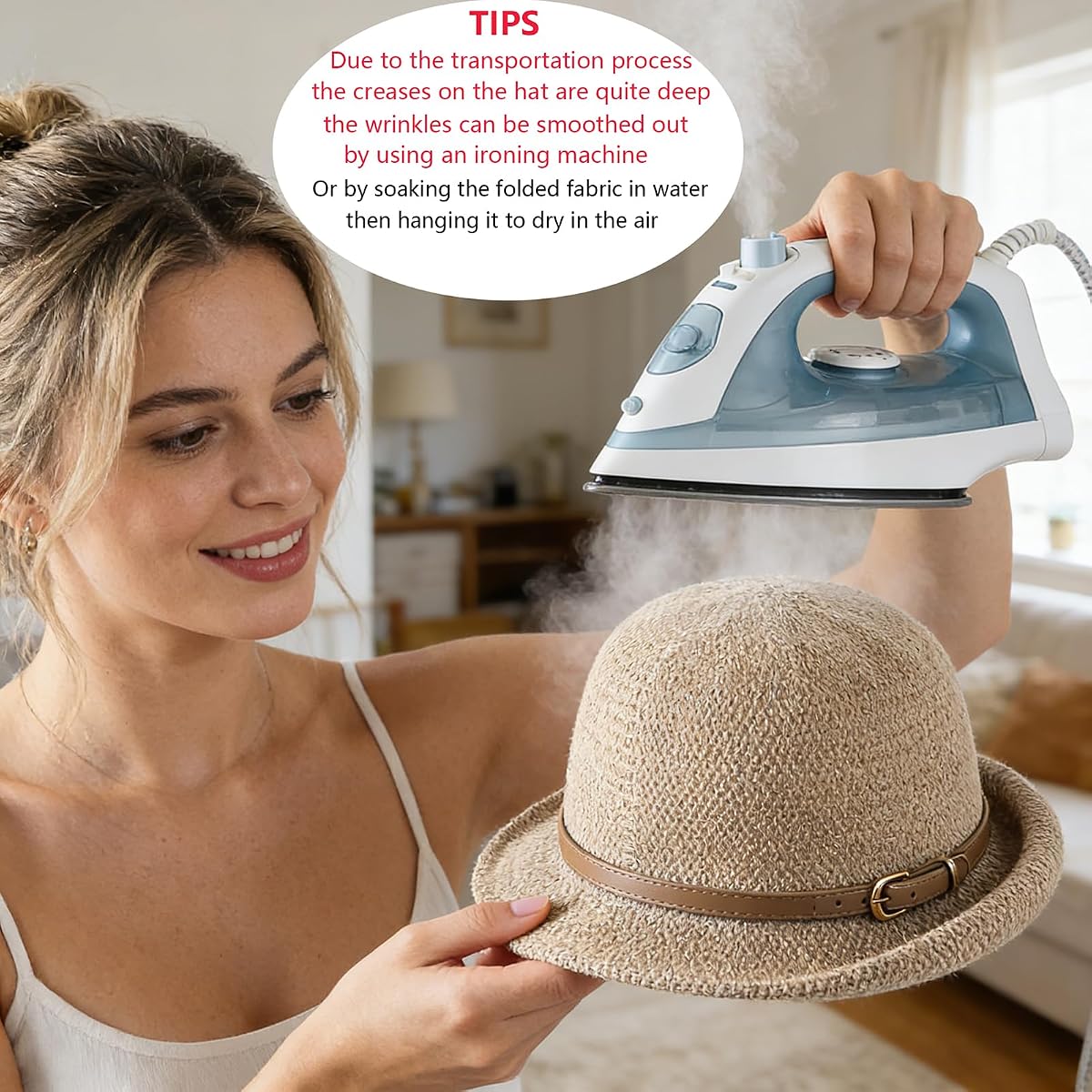 Women Straw Cloche Sun Hat Summer Church Hat Retro 1920s Round Beach Bowler Bucket Hats UPF 50+ Rolled Brim Travel Cap