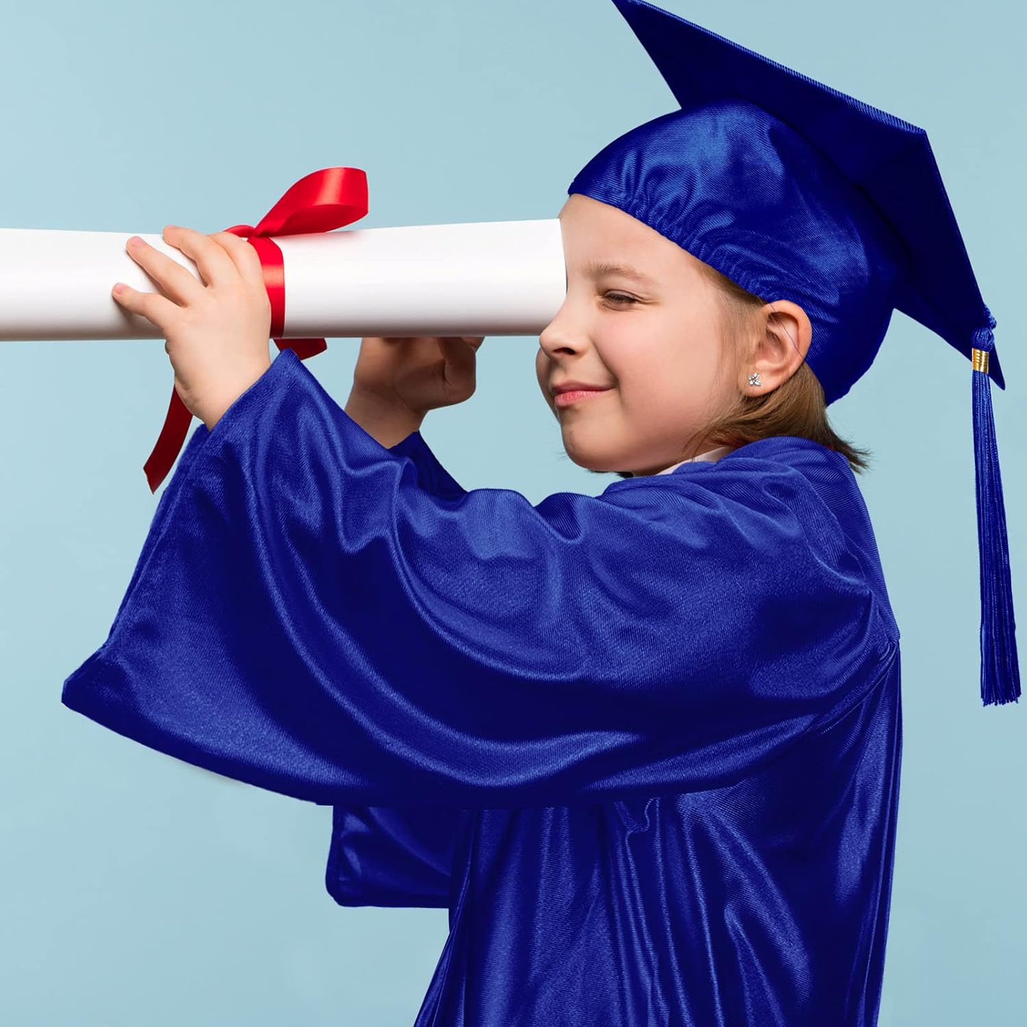 Leumoi 24 Pcs Graduation Cap and Gown Tassel Bulk 2026 Graduation Costume Kindergarten Gown for Party