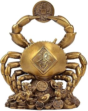 Pure Copper Money Crab Ornaments,Copper Crab Lucky,Office/Shop/bar/Hotel Furnishings Crafts Medium