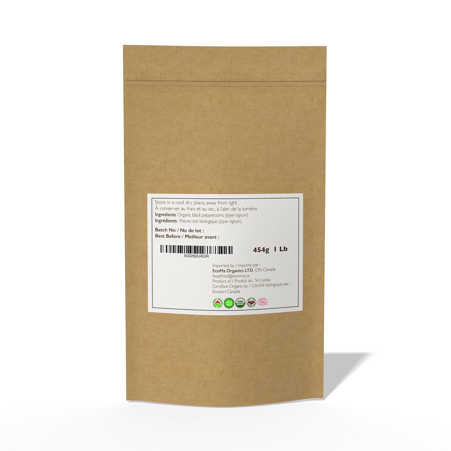 EcoEcho Organic Black Pepper Fine Ground - 454g / 1 Lb image 2