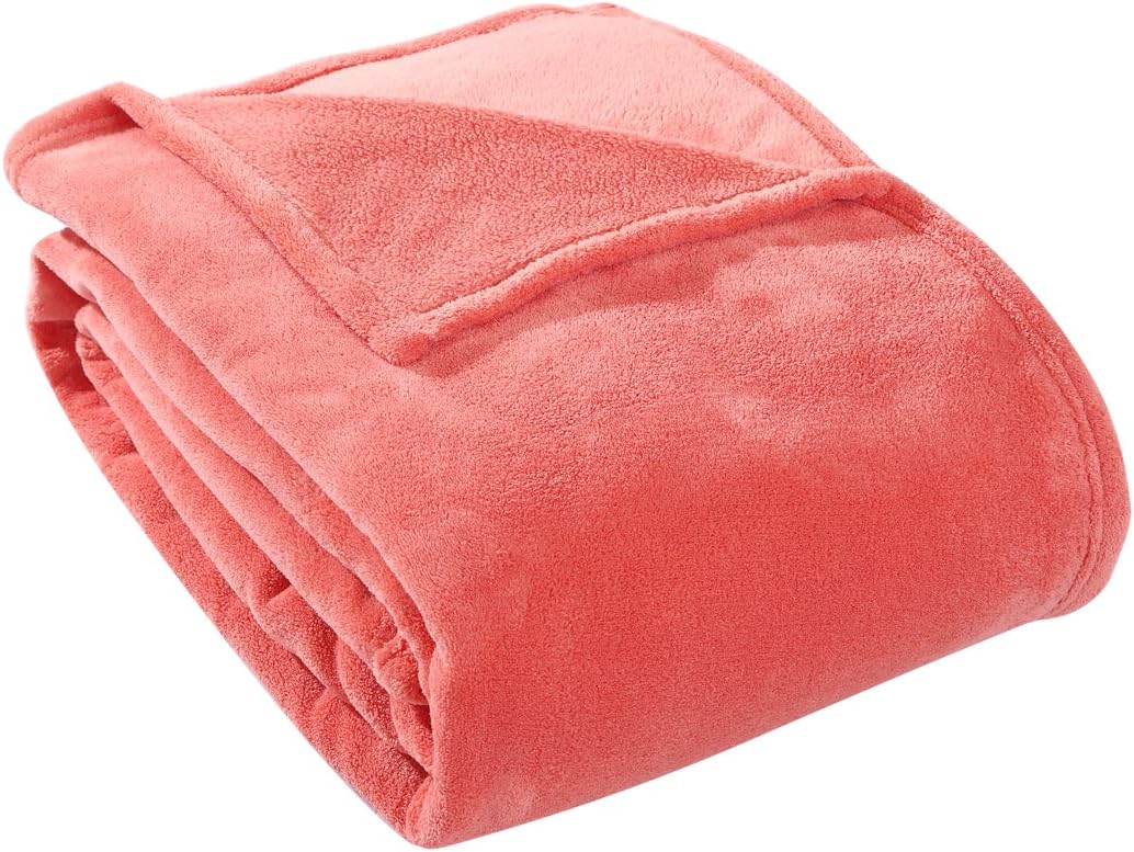 HYSEAS Coral Fleece King Size Plush Bed Blanket