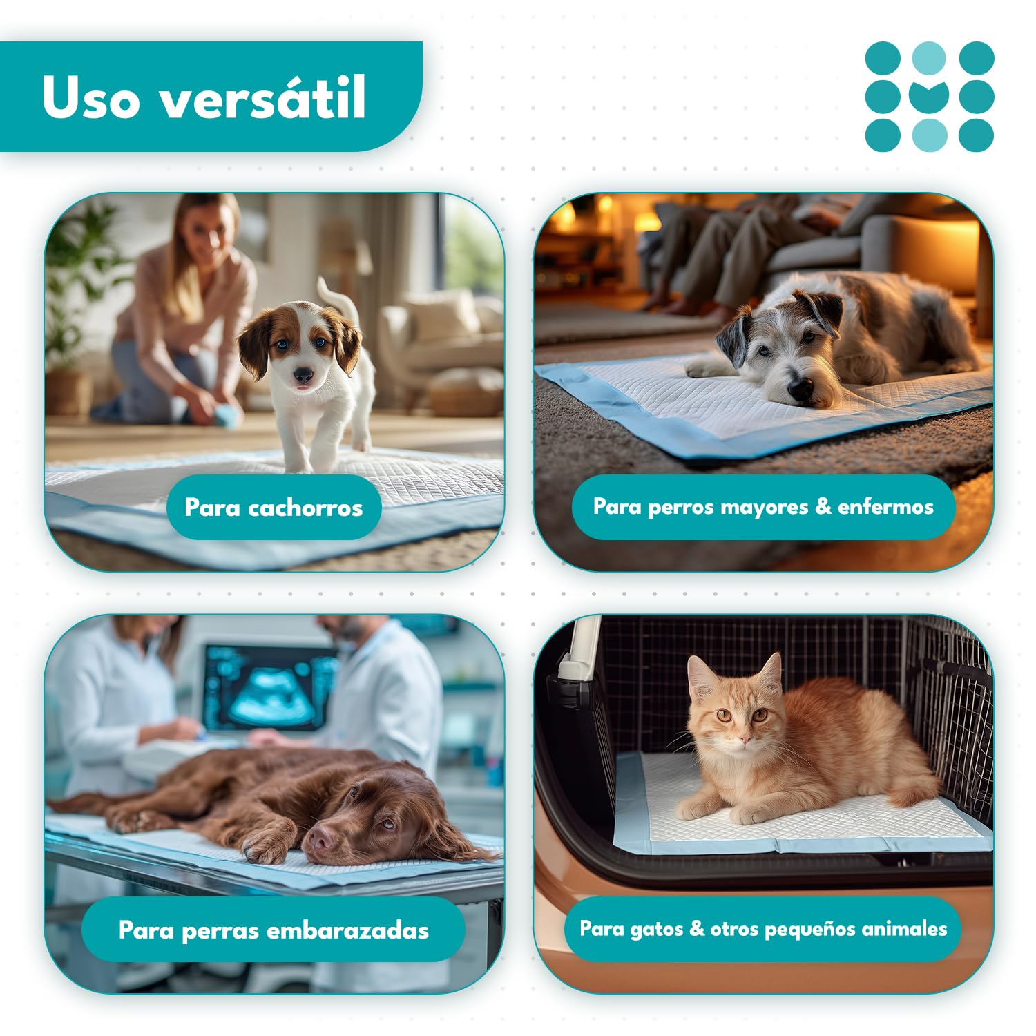 300 empapadores para cachorros 60x90 cm, maneo pads de entrenamiento absorbentes para perros, alfombrillas pipí impermeables 5 capas, para cachorros, gatos y mascotas