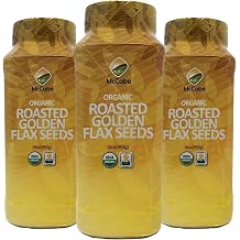 McCabe Organic Roasted Golden Flax Seeds - Healthy Roasted Flaxseed for Cooking and Baking | USDA and CCOF Certified | Product of USA | 16 Oz Pack of 3