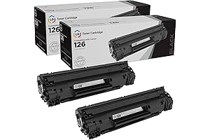 Laser Toner Cartridge LD for Canon PIXMA 126 CRG-126 CRG126 3483B001 (Black, 2-Pack)
