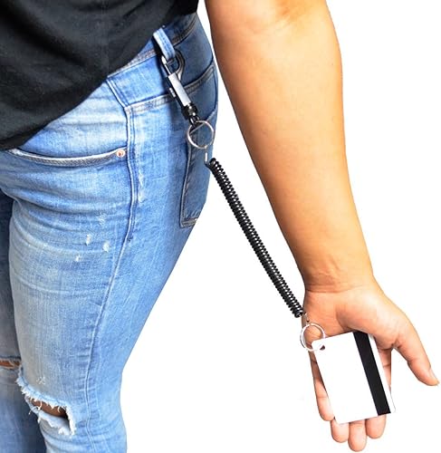 Miniatura 6 de Bungee Cable de bobinapaquete de 5elástico elástico Swipe insignia y clave Anillo Cadena Casino Tarjeta Clip correa cordones para uso en Light Duty