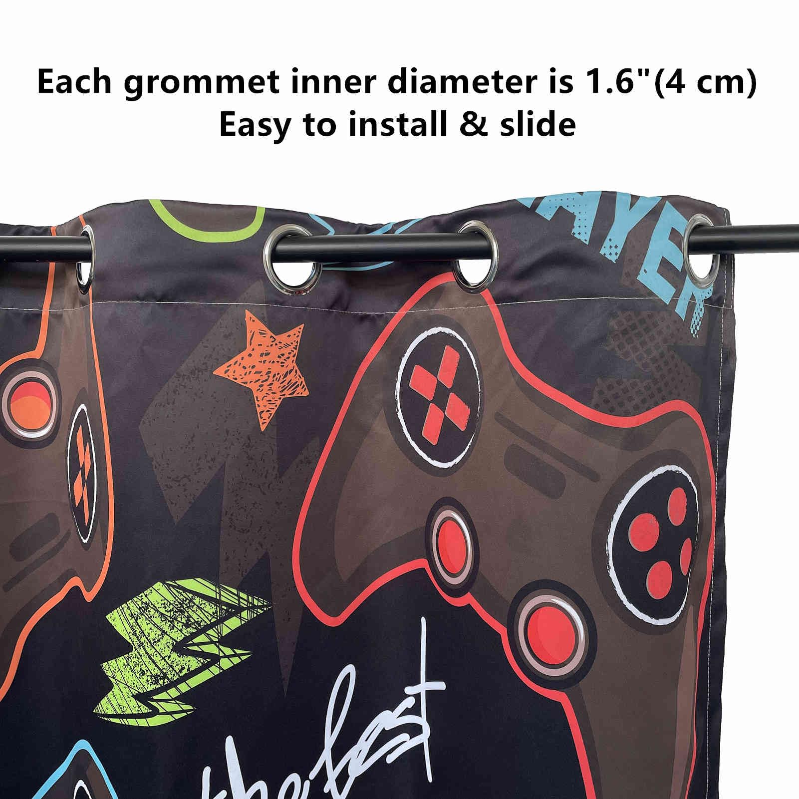 ANHOPE Set di 2 tende oscuranti con occhielli, per bambini, ragazzi, ragazze, termiche, per soggiorno, camera da letto, 160 x 132 cm (altezza x larghezza x altezza)