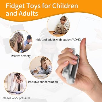Spinner Fidget Roller Handheld Fidget Toy Portable Metal Roller Finger Decompression Roll for Adults Men Women Relieve Stress Anti Anxiety Tension Promoting Focus Clarity Office Roller Toys