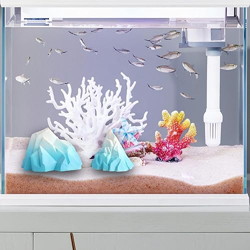 Miniatura 4 de Acuario Iceberg Decoración Simulación Iceberg Estatuilla Modelo Decoración del Hogar Adornos de Iceberg Submarino para Jardín Hogar Interior