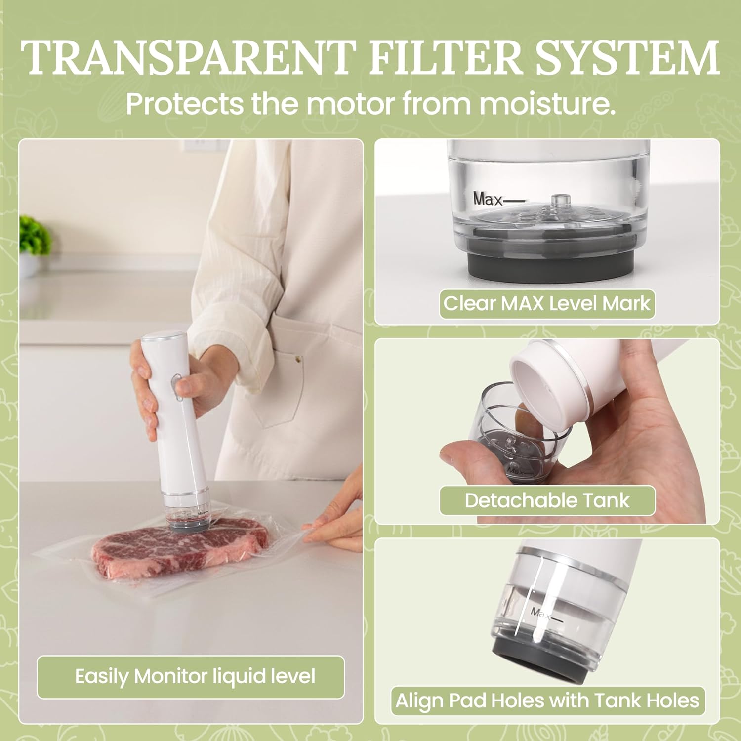 Handheld Vacuum Sealers for Food Storage – USB Rechargeable, 30 Reusable Vacuum Bags, Compact – From Sous Vide Bags and Sealer to a Snack Sealer and Freezer Meals