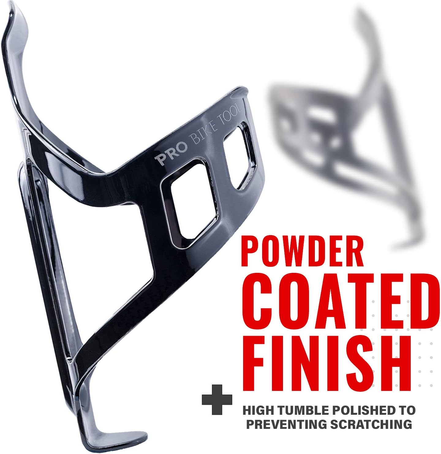 Bike Water Bottle Holder, Black or White Gloss, Secure Retention System, No Lost Bottles, Lightweight and Strong Bicycle Bottle Cage, Quick and Easy to Mount, Great for Road and Mountain Bikes : Sports & Outdoors